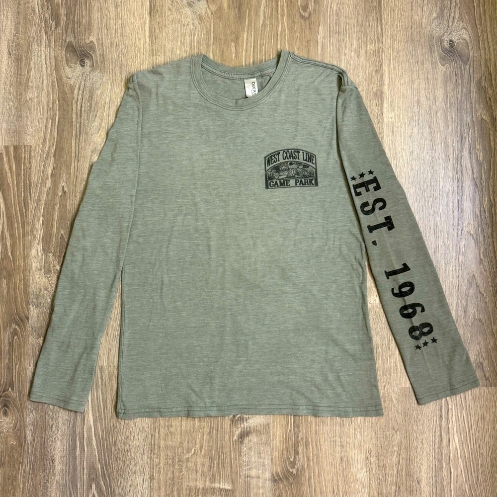 West Coast Line Game Park Big Cats Wildlife Conservation Graphic Long Sleeve Tee